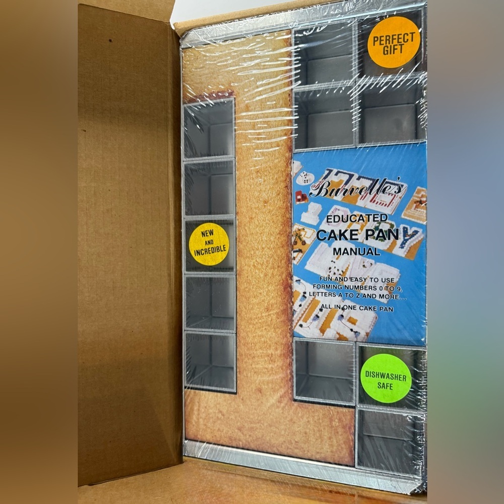 Burvelle's Educated Cake Pan 1970s Letter Number Mold NOS - Picture 5 of 5